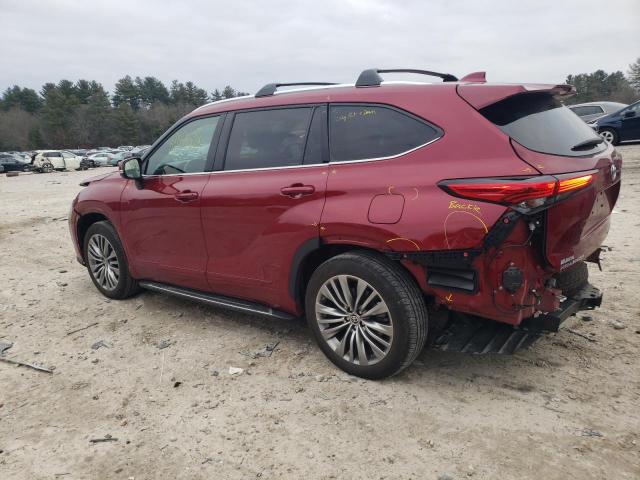 5TDFZRBH7MS156675 - 2021 TOYOTA HIGHLANDER PLATINUM RED photo 2