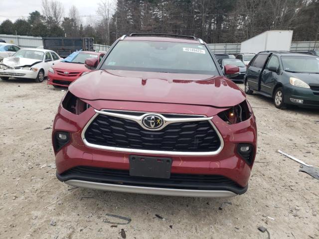 5TDFZRBH7MS156675 - 2021 TOYOTA HIGHLANDER PLATINUM RED photo 5