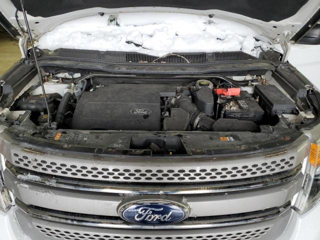 1FM5K8B86DGB91384 - 2013 FORD EXPLORER WHITE photo 12