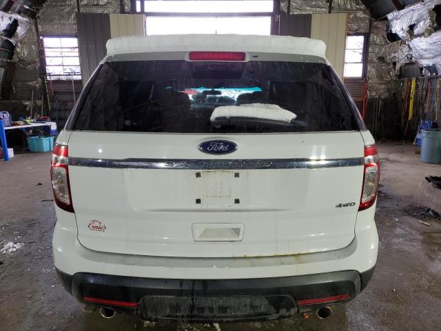 1FM5K8B86DGB91384 - 2013 FORD EXPLORER WHITE photo 6