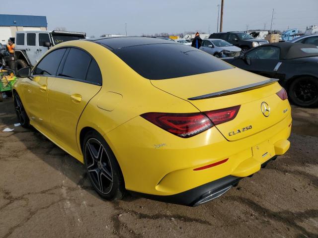 WDD5J4HB7LN070768 - 2020 MERCEDES-BENZ CLA 250 4MATIC YELLOW photo 2