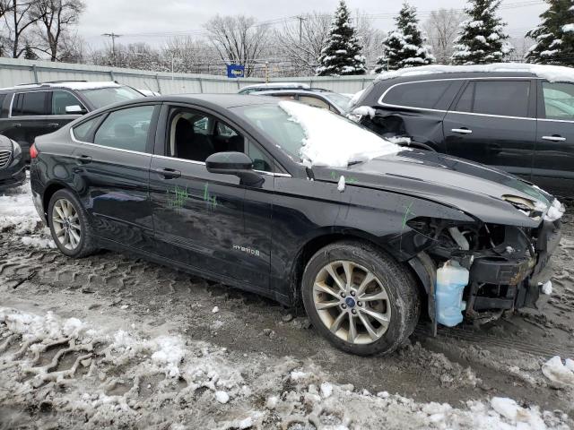 3FA6P0LU1HR122436 - 2017 FORD FUSION SE HYBRID BLACK photo 4