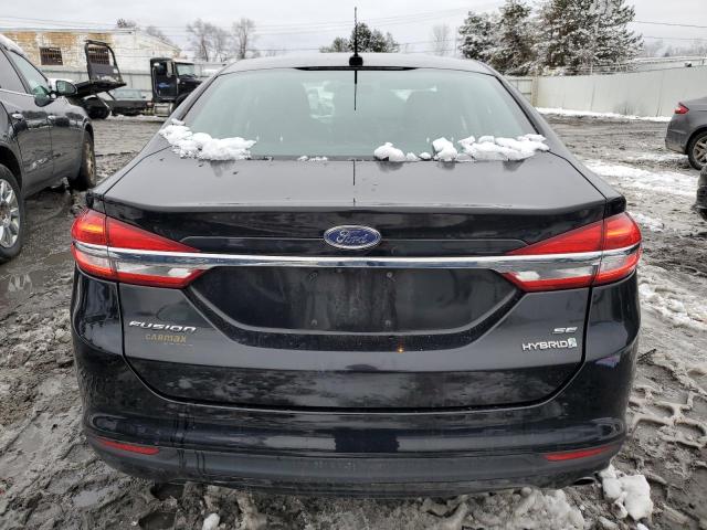 3FA6P0LU1HR122436 - 2017 FORD FUSION SE HYBRID BLACK photo 6