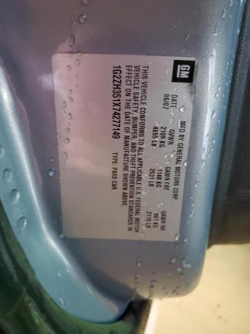 1G2ZH351X74277149 - 2007 PONTIAC G6 GT GRAY photo 12