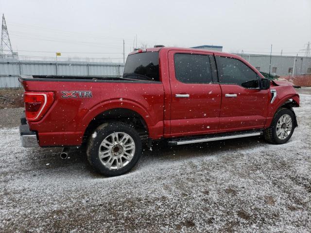 1FTEW1EP7NFB40759 - 2022 FORD F150 SUPERCREW RED photo 3