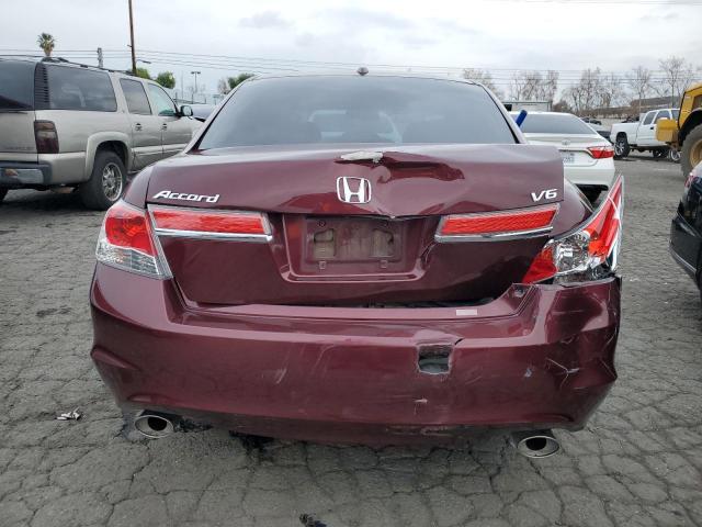 1HGCP3F82CA036876 - 2012 HONDA ACCORD EXL BURGUNDY photo 6