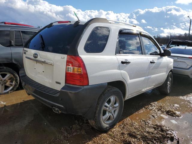 KNDJF723077321153 - 2007 KIA SPORTAGE EX WHITE photo 3