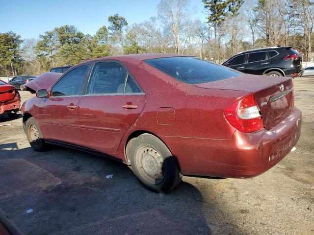 JTDBE32K040282219 - 2004 TOYOTA CAMRY LE BURGUNDY photo 2