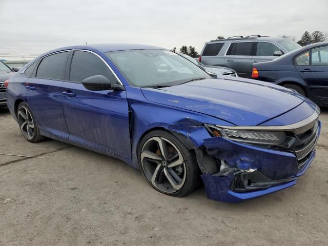 1HGCV1F32NA076568 - 2022 HONDA ACCORD SPORT BLUE photo 4