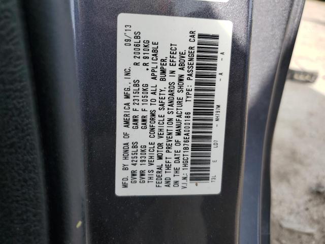 1HGCT1B76EA000186 - 2014 HONDA ACCORD EX CHARCOAL photo 13