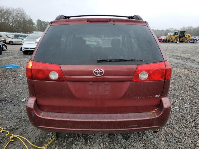 5TDZA23C66S412841 - 2006 TOYOTA SIENNA CE BURGUNDY photo 6