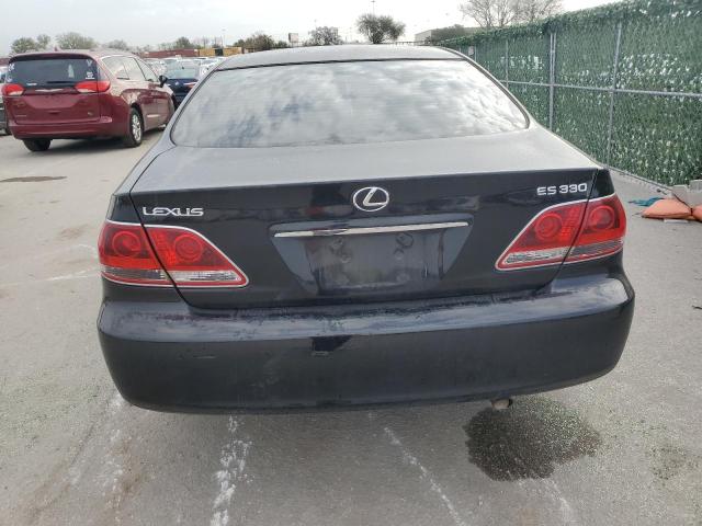 JTHBA30G855065630 - 2005 LEXUS ES 330 BLACK photo 6