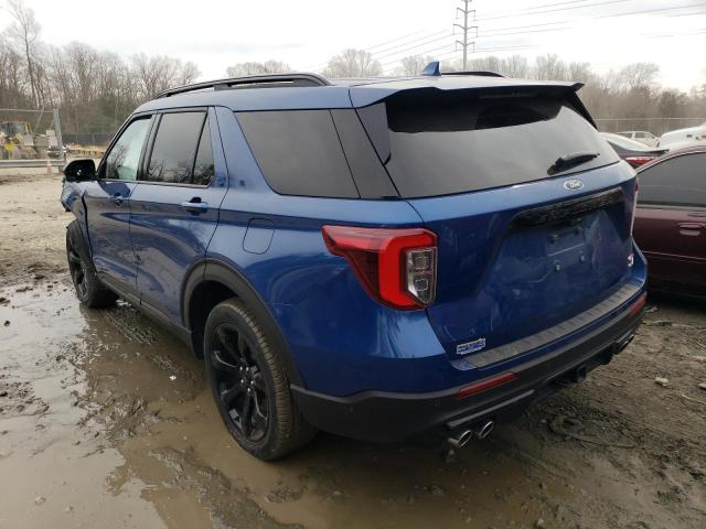 1FM5K8GC9LGC76232 - 2020 FORD EXPLORER ST BLUE photo 2