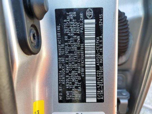 4T1BF1FK7HU687886 - 2017 TOYOTA CAMRY LE SILVER photo 13