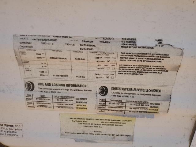 4X4TSMB25DR401620 - 2013 SALM FOREST RIV WHITE photo 10