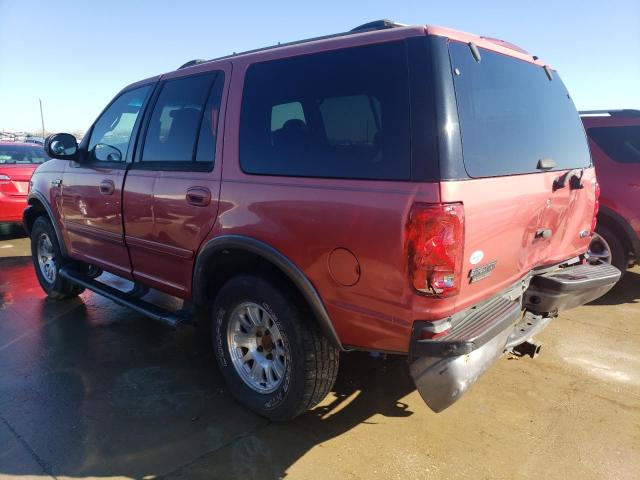 1FMPU16L11LA54963 - 2001 FORD EXPEDITION XLT RED photo 2