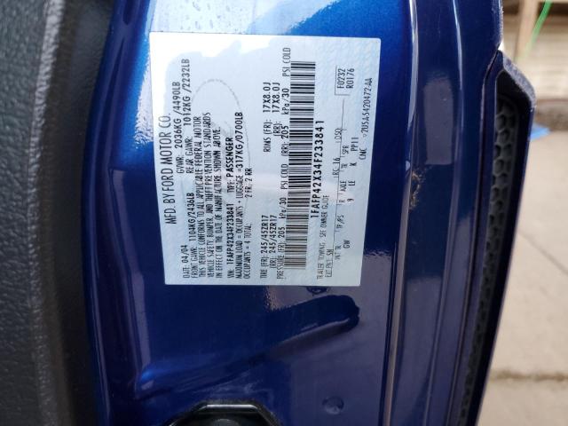 1FAFP42X34F233841 - 2004 FORD MUSTANG GT BLUE photo 12