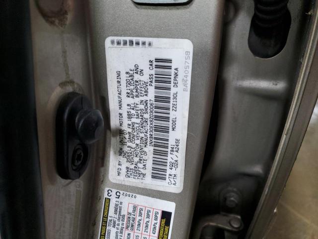 1NXBR30EX8Z030067 - 2008 TOYOTA COROLLA CE BEIGE photo 13