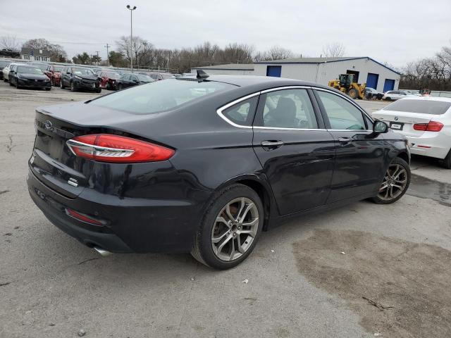 3FA6P0CD7KR271196 - 2019 FORD FUSION SEL BLACK photo 3