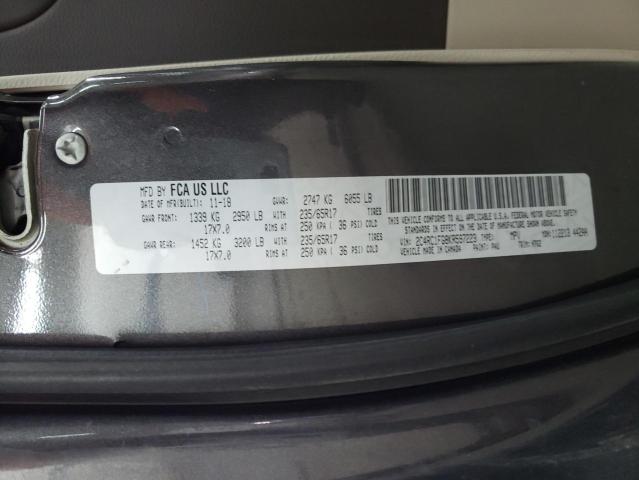 2C4RC1FG8KR597223 - 2019 CHRYSLER PACIFICA TOURING PLUS GRAY photo 13