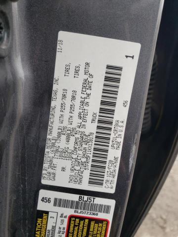 5TFRM5F11KX138178 - 2019 TOYOTA TUNDRA DOUBLE CAB SR/SR5 GRAY photo 12
