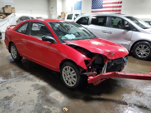 1HGEM22554L042619 - 2004 HONDA CIVIC LX RED photo 4