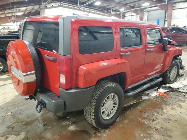 5GTEN13E798107607 - 2009 HUMMER H3 RED photo 3