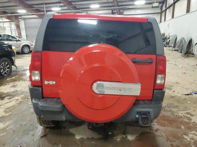 5GTEN13E798107607 - 2009 HUMMER H3 RED photo 6