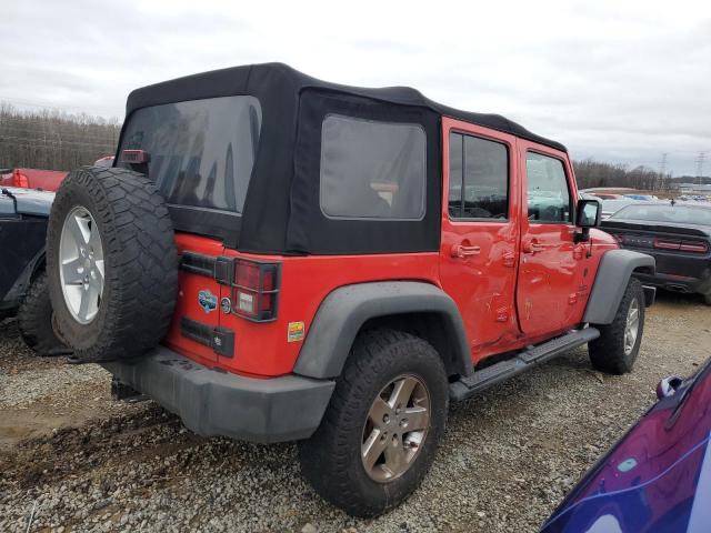 1C4BJWDG9FL547159 - 2015 JEEP WRANGLER U SPORT RED photo 3