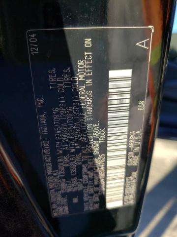 5TBRU34185S447625 - 2005 TOYOTA TUNDRA ACCESS CAB SR5 BLACK photo 12