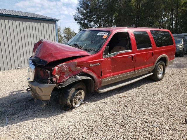 1FMSU45F53EA35346 - 2003 FORD EXCURSION EDDIE BAUER RED photo 1