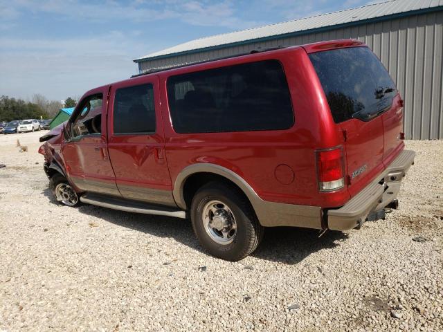 1FMSU45F53EA35346 - 2003 FORD EXCURSION EDDIE BAUER RED photo 2