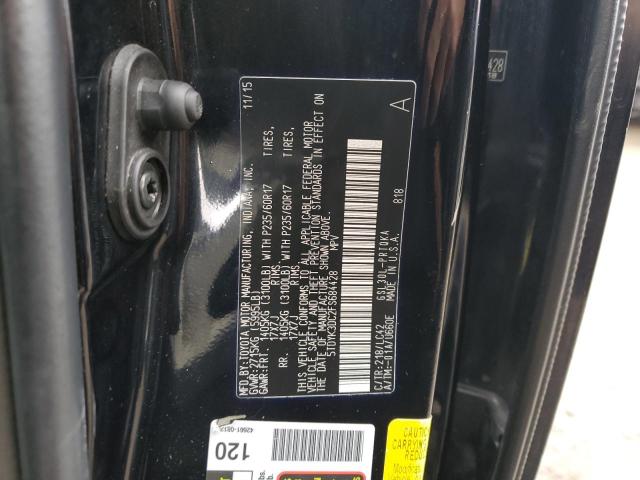 5TDYK3DC2FS684428 - 2015 TOYOTA SIENNA XLE BLACK photo 12