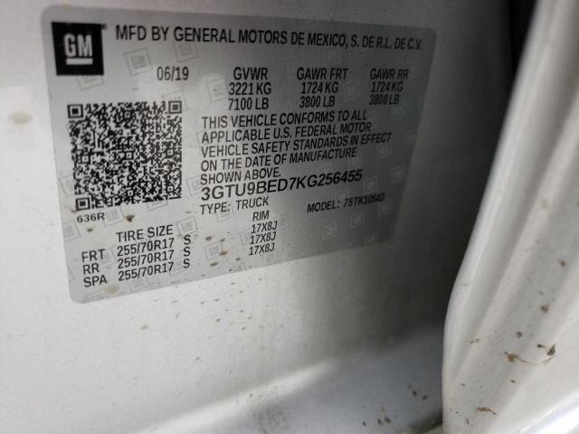 3GTU9BED7KG256455 - 2019 GMC SIERRA K1500 SLE SILVER photo 12