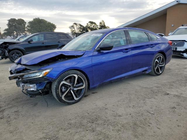 1HGCV1F32NA104787 - 2022 HONDA ACCORD SPORT BLUE photo 1