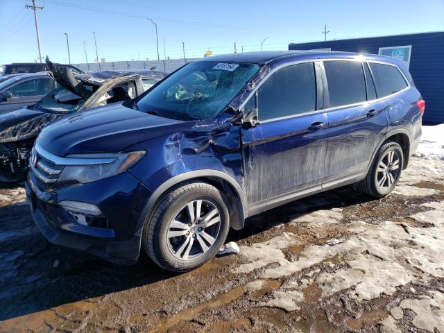 5FNYF6H85GB107152 - 2016 HONDA PILOT EXL BLUE photo 1