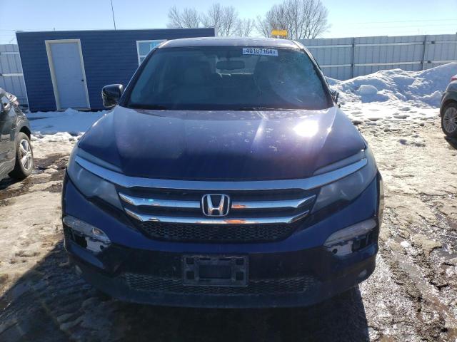 5FNYF6H85GB107152 - 2016 HONDA PILOT EXL BLUE photo 5