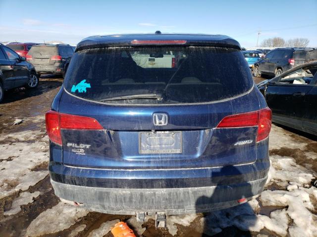 5FNYF6H85GB107152 - 2016 HONDA PILOT EXL BLUE photo 6