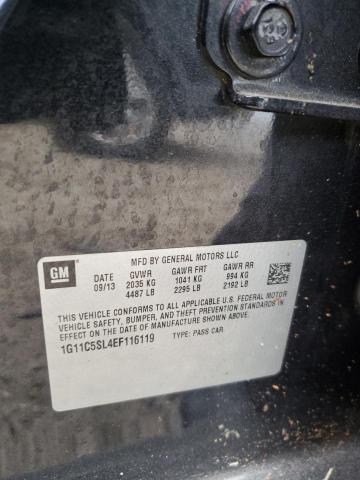 1G11C5SL4EF116119 - 2014 CHEVROLET MALIBU 1LT 黑色 照片 13