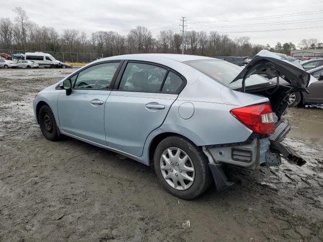 2HGFB2F53CH598184 - 2012 HONDA CIVIC LX BLUE photo 2