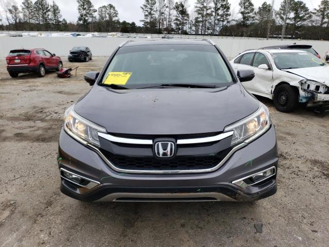 5J6RM3H9XFL016322 - 2015 HONDA CR-V TOURING GRAY photo 5