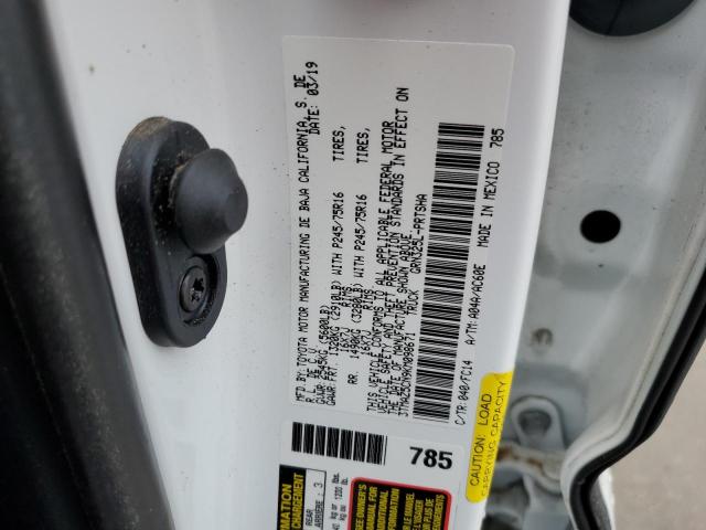 3TMAZ5CN9KM098671 - 2019 TOYOTA TACOMA DOUBLE CAB 白色 照片 12
