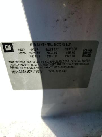 1G11C5SA1GF113079 - 2016 CHEVROLET MALIBU LIM LT 白色 照片 12