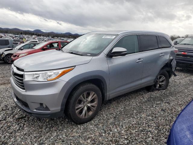 5TDKKRFH3ES024477 - 2014 TOYOTA HIGHLANDER XLE GRAY photo 1