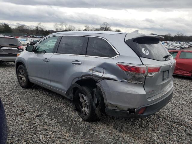 5TDKKRFH3ES024477 - 2014 TOYOTA HIGHLANDER XLE GRAY photo 2