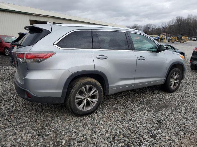 5TDKKRFH3ES024477 - 2014 TOYOTA HIGHLANDER XLE GRAY photo 3