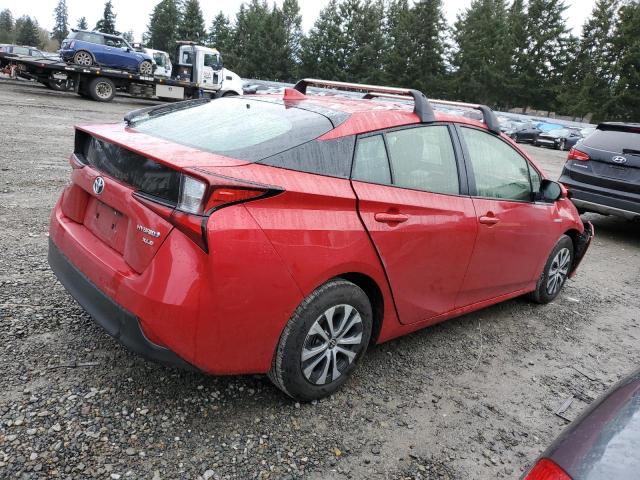 JTDL9RFU8K3004042 - 2019 TOYOTA PRIUS RED photo 3