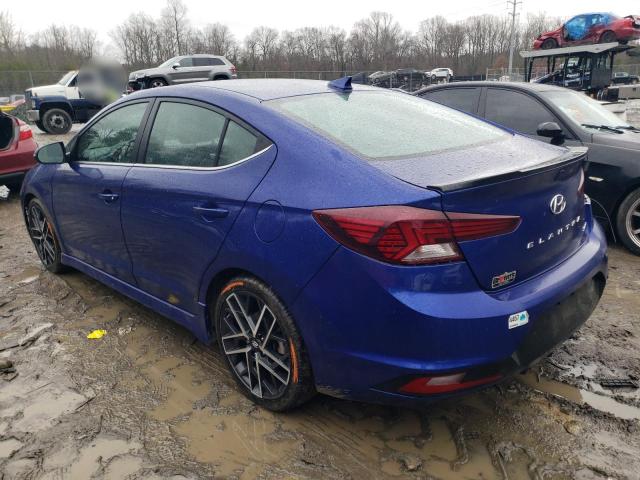 KMHD04LB5LU049774 - 2020 HYUNDAI ELANTRA SPORT BLUE photo 2