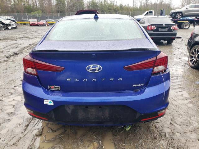 KMHD04LB5LU049774 - 2020 HYUNDAI ELANTRA SPORT BLUE photo 6