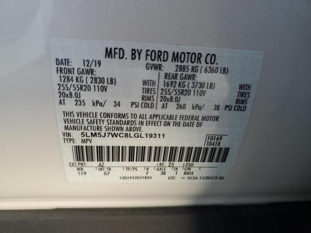 5LM5J7WC8LGL19311 - 2020 LINCOLN AVIATOR RESERVE WHITE photo 13